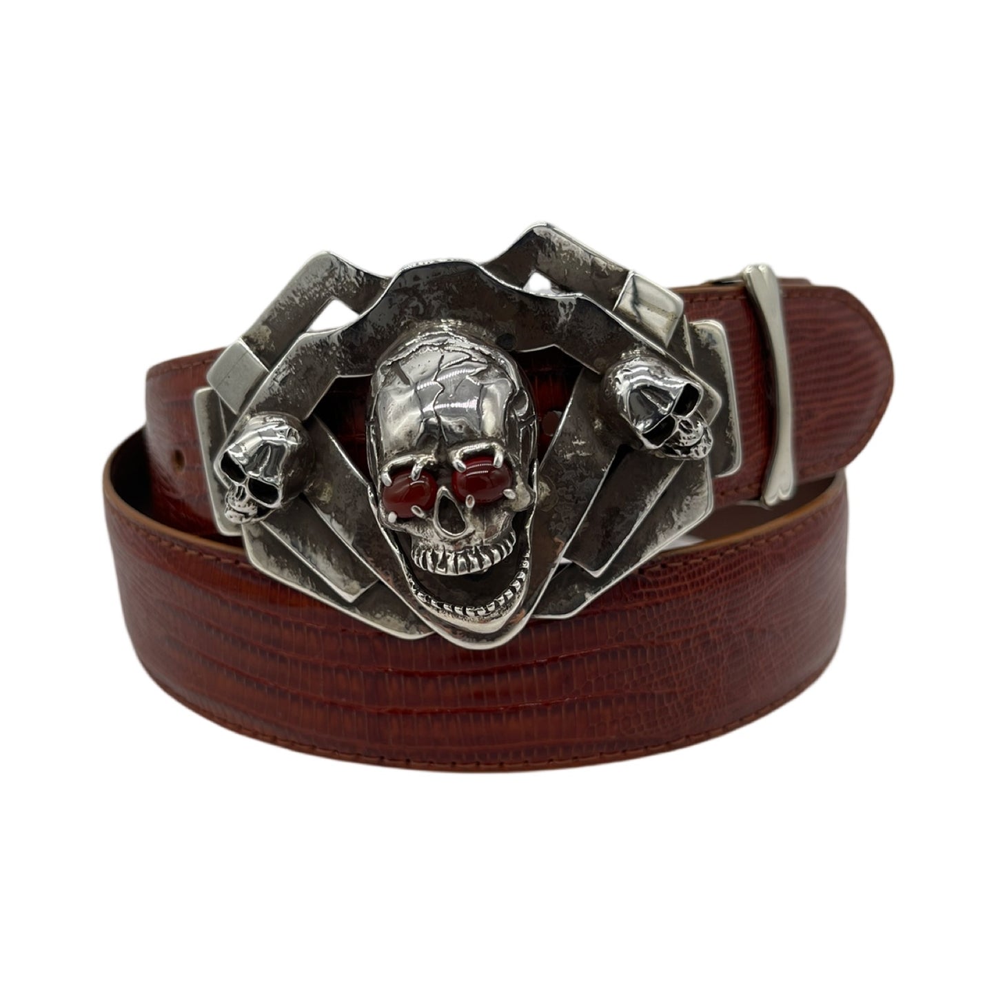 Pat Areias Sterling Silver Skull Buckle M720